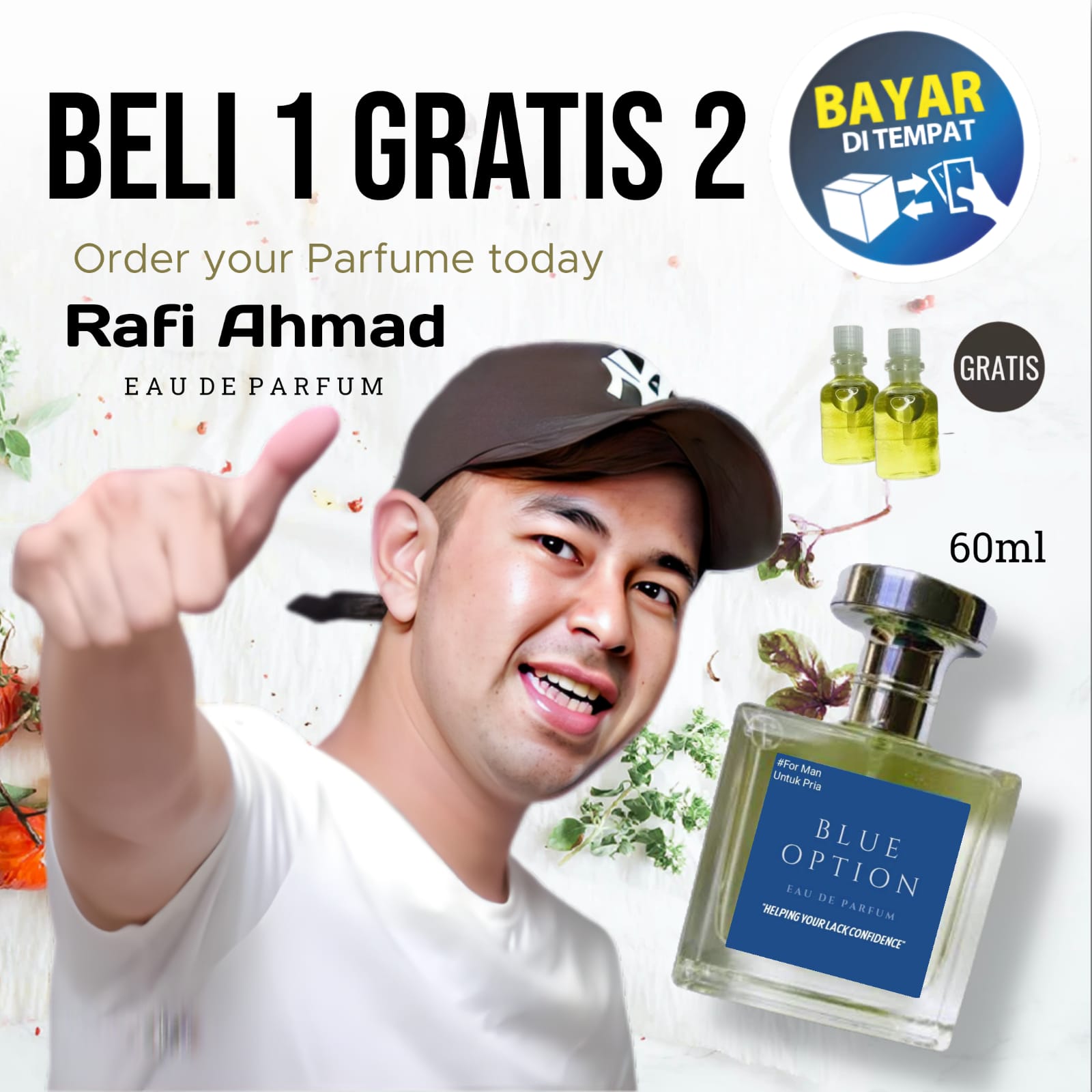Parfum Pria Raffi Ahmad Beli 1 Gratis 2 - Minyak wangi Pria - Parfum cowok - Parfume pria
