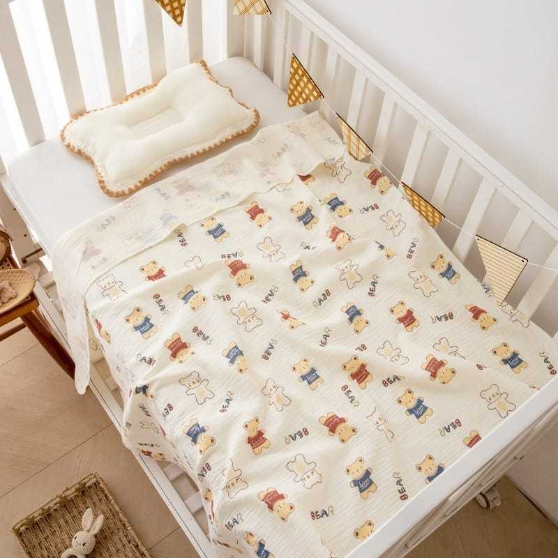 Bedong bayi muslin cotton bambu premium 100 x 100cm / Bedong katun bayi