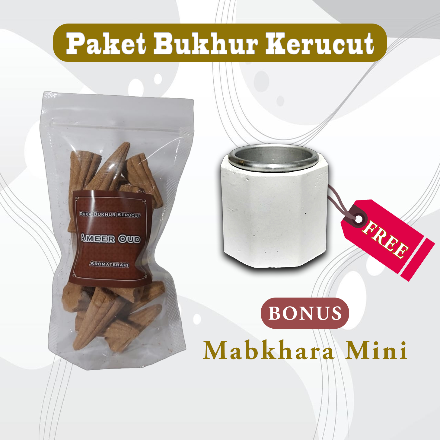 Paket Dupa Bukhur Kerucut Mabkhara Mini Isi 25pcs Dupa Wangi Aromaterapi