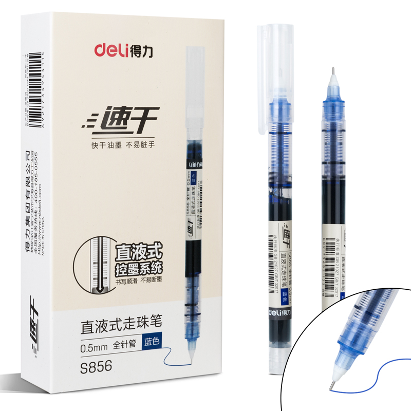 Deli Roller Pen cepat kering tip Mini 0.5mm 1 PCS S856 ES856
