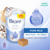 Biore Body Foam Sabun Mandi Cair Pure Mild Pouch 9x750ml [Karton]