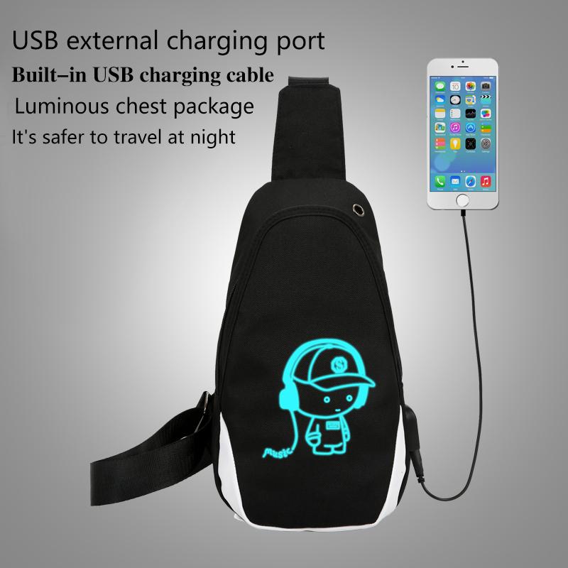 Freeknight Tas Selempang Luminous Smart Tas Selempang Import Casual Anti Maling Dengan Port Charger USB Sling Bag Tas Selempang Gambar Januari 2019 - 3 Freeknight Tas Selempang Luminous Smart Tas Selempang Import Casual Anti Maling Dengan Port Charger USB Sling Bag Tas Selempang Gambar - 3