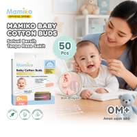 Mamiko Baby Cotton Buds 2in1 Spiral Head & Extra Sticky – Cotton Buds Bayi Higienis Aman Steril & Aman untuk Newborn Bayi 0+