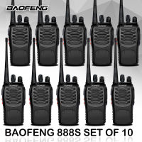 HT Murah Cuci Gudang Baofeng 888s 1 Pasang 5 watt handy talky walkie talkie jarak jauh 16 channel radio komunikasi dengan senter UHF 400-470MHz Kapasitas besar 1500mAh Outdoor IP54 anti air