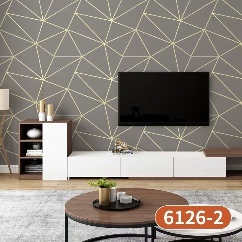 Wallpaper Stiker Dinding Motif Marmer Biru Gold 7 s/d 8mx45cm