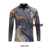 BEST C SELLER BATIK ARKANZA Kemeja Batik Pria Casual Lengan Panjang Slim Fit Premium
