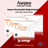 ASEPSO BUNDLING 3 PCS Sabun Glow Skin Brightening Soap with Kojic Dipalmitate - 100 Gr