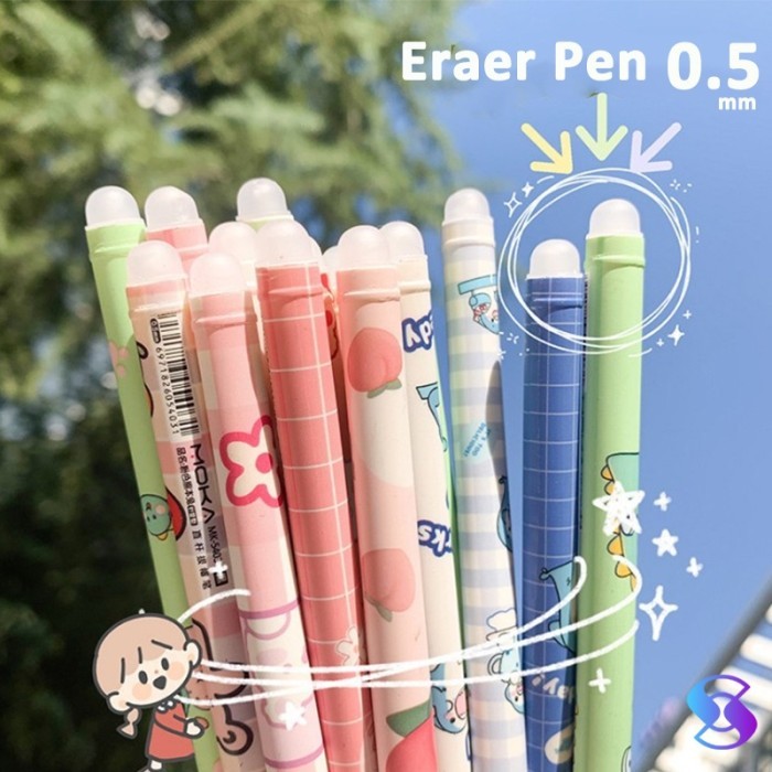 Pen Magic Eraseable Pulpen Bisa Dihapus Pulpen Hapus Motif Kartun