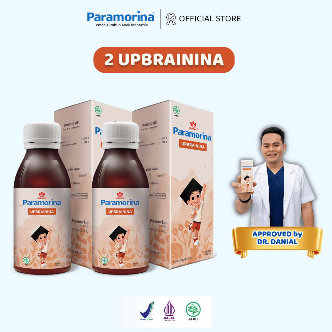 Paramorina Madu Upbrainina 2 Botol - Membantu Stimulasi Lancar Bicara Anak - 1 sampai 12 tahun