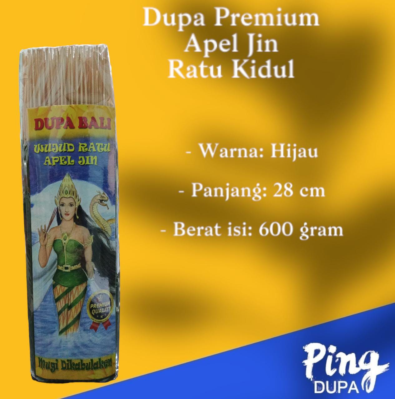 Dupa Bali Wujud Ratu Apel Jin Hio Ritual Warna Hijau