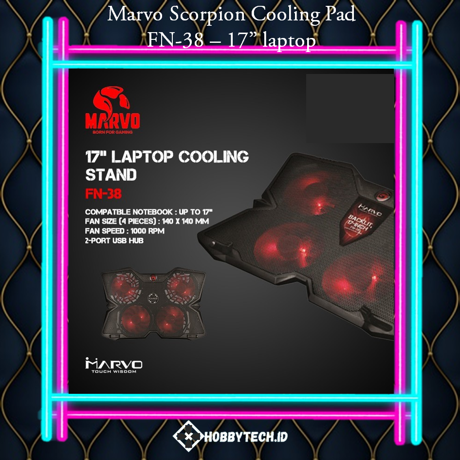 Marvo Cooling Pad FN-38 - 17" Laptop Cooling Stand