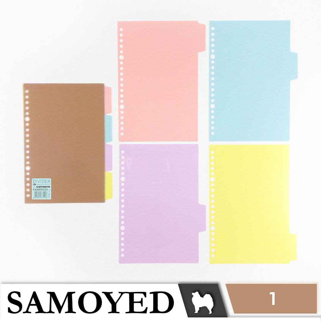 Pembatas Transparan / Transparent Divider / Index for Binder Note / Loose Leaf A5 Samoyed DVBN-16