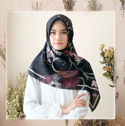 COD HIJAB DENAY KW TERBARU MOTIP LASER CUT SAKURA cod hijab denay kw motip laser cut sakura