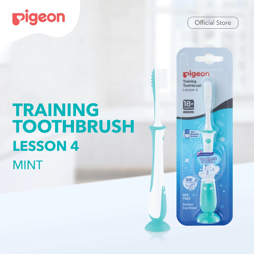 Pigeon Training Toothbrush Lesson 1 2 3 Set Mix /Sikat Gigi Bayi Pigeon