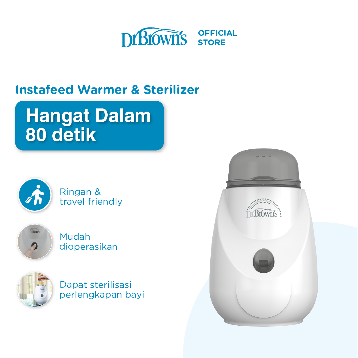 Dr. Browns InstaFeed Bottle Warmer & Sterilizer