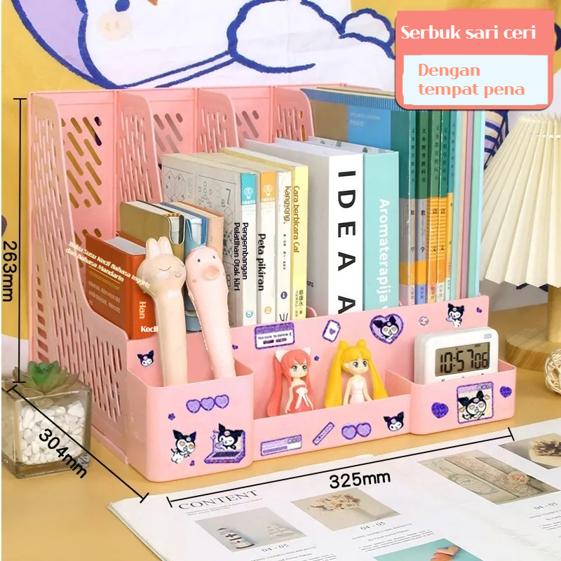 COD Rak Buku Rak Penyimpanan Desktop Organizer File Organizer Box File Rak Pena