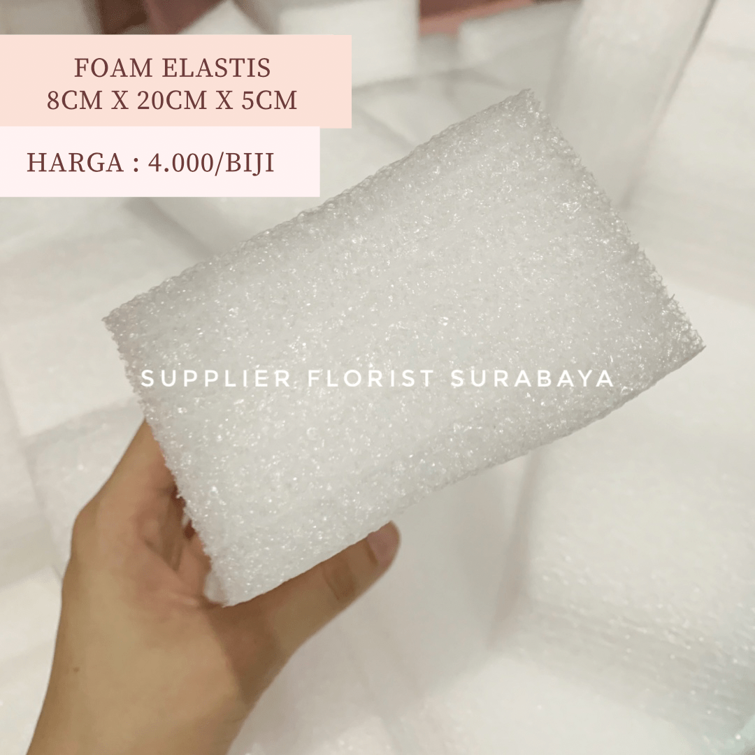 SFS - FOAM ELASTIS BUSA BUNGA PALSU FOAM ARTIFICIAL FLOWER FOAM BUNGA BUKET UANG FOAM KERING BUSA ELASTIS PUTIH UNTUK TANCAPAN BUNGA