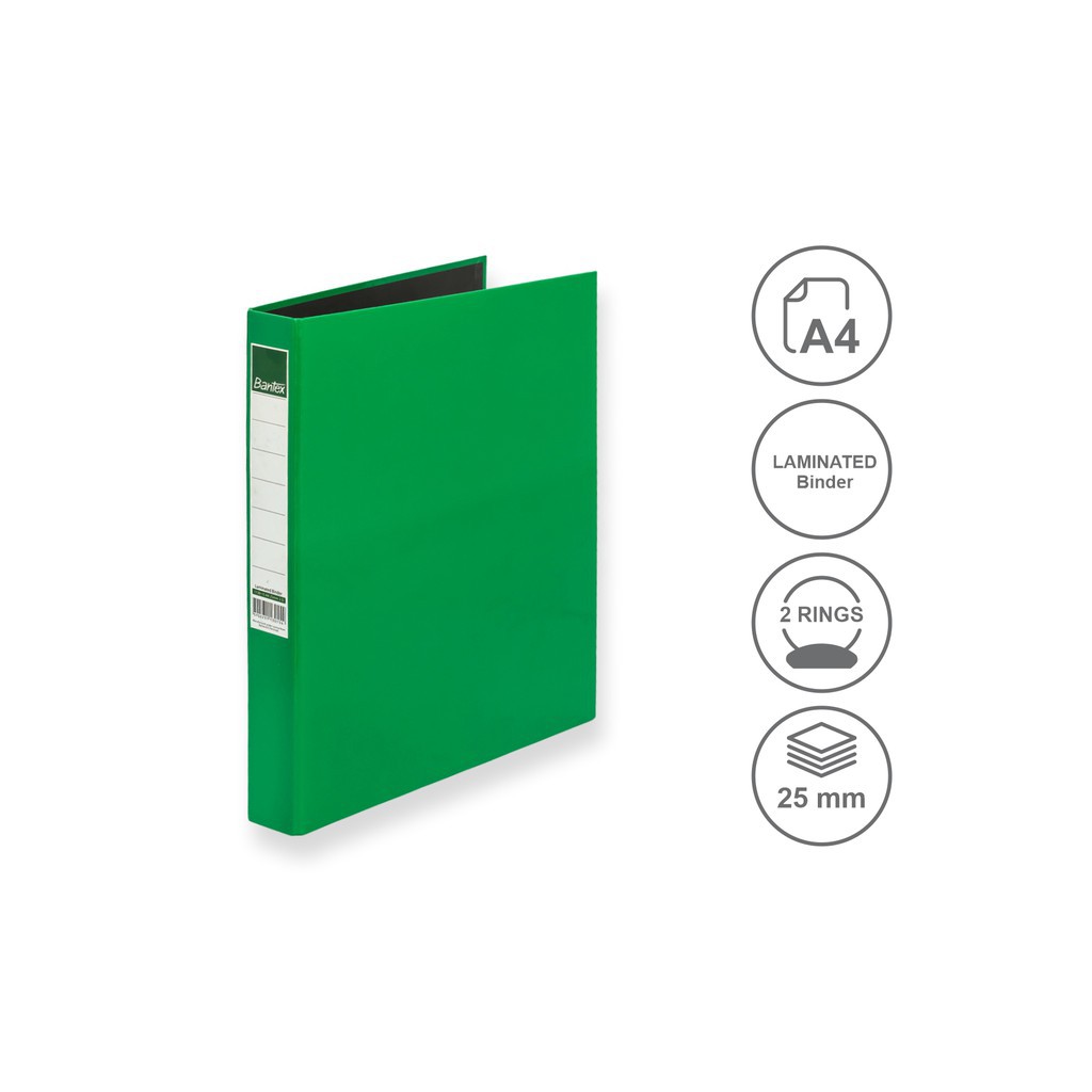 [BMS Stationery] Bantex Laminated Ring Binder A4 2 Ring 25 mm #1130