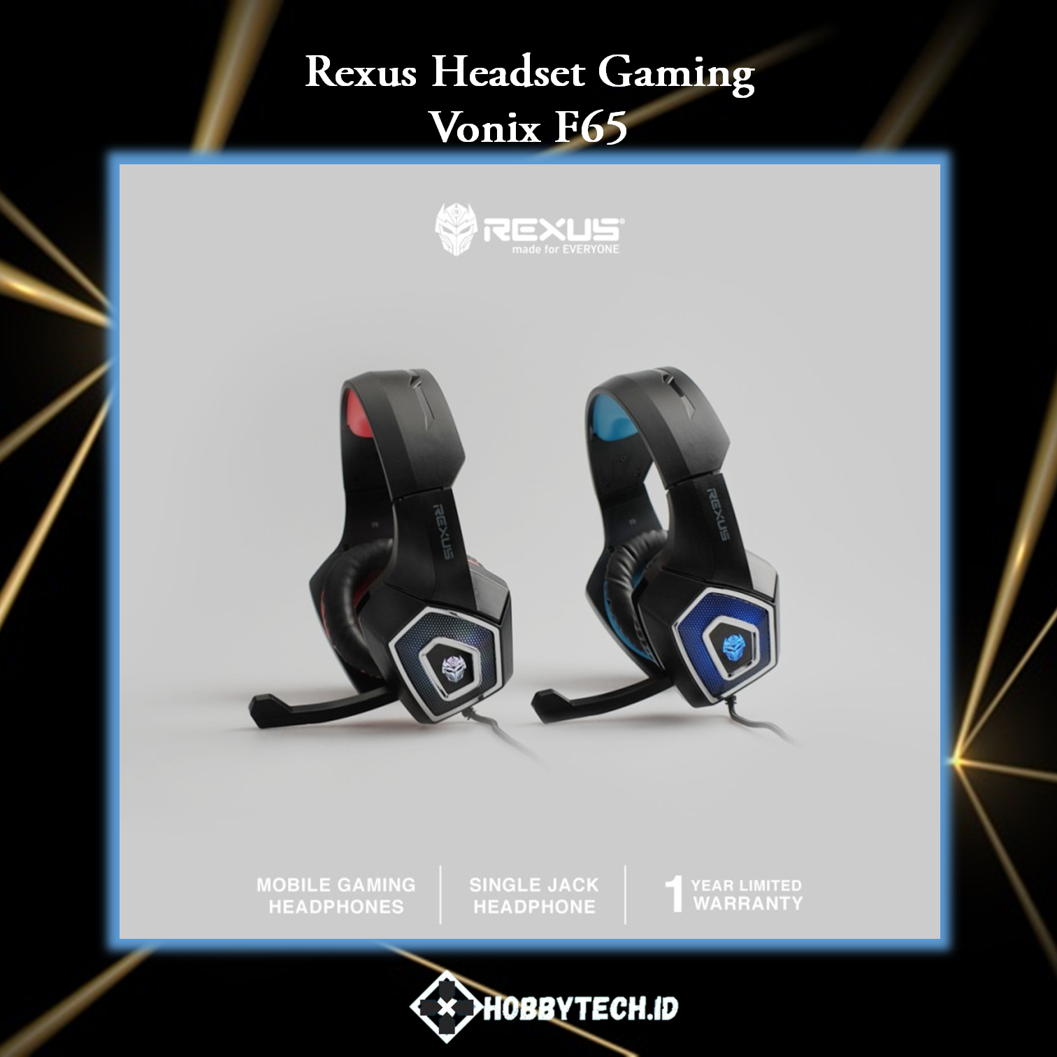 Rexus Headset Gaming Vonix F65