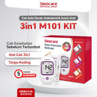No Coding Sinocare M101 – Alat 3in1 GCU Cek Gula Darah Kolesterol & Asam Urat Tanpa Koding