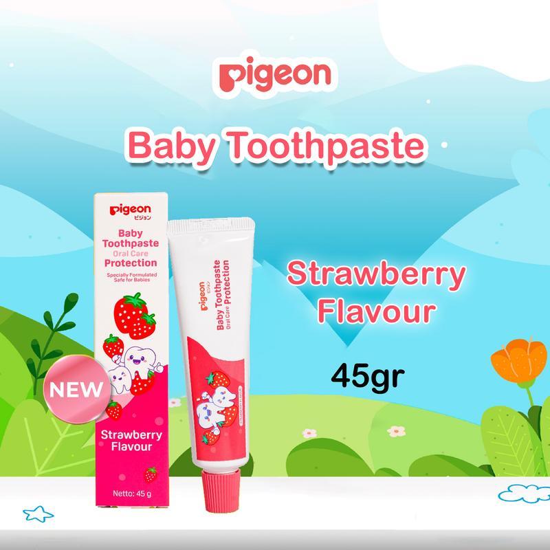 Pigeon Baby Toothpaste Pasta Gigi Bayi 45 gr - Odol gigi Pigeon Orange strawberry