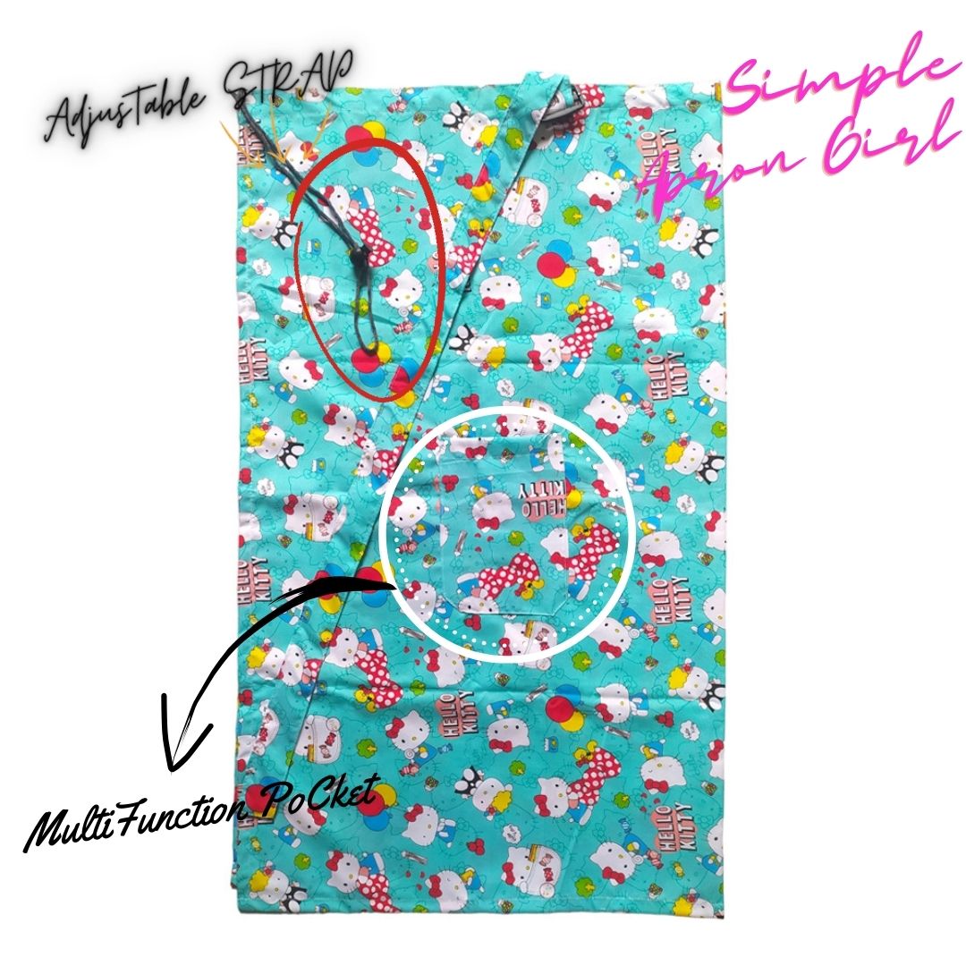 Apron Menyusui Nursing Cover Celemek Motif Karakter Bahan Katun Polymicro 70x90cm -VegasusStore(COD)