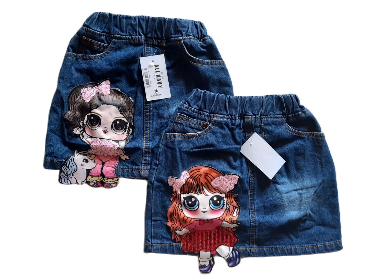 ROK DENIM LED LOL ANAK ( 1 SAMPAI 5 TAHUN) / ROK ANAK PEREMPUAN rok denim led lol anak ( 1 sampai 5 tahun) / rok anak perempuan