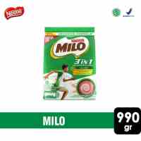 New Nestle Milo 3in1 Coklat 990gram Susu Bubuk exp April 2027