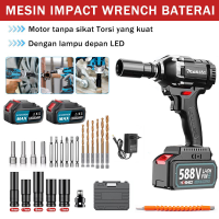 MAKITA Impact Wrench 1090V/588V Impact Baterai pembuka baut mobil infek buka baut motor Cordless impact baterai asli komplit impact murah berkualitas