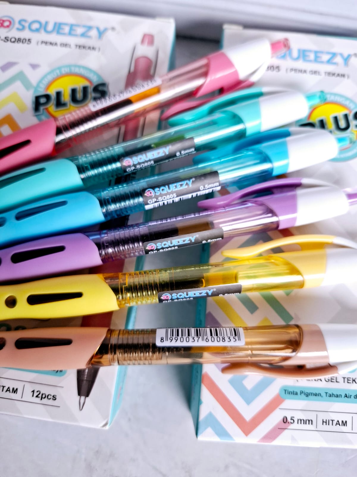 (1 Pack) Gel Pen Cetek Squeezy GP SQ-805 Retractable ISI 6-12 PCS