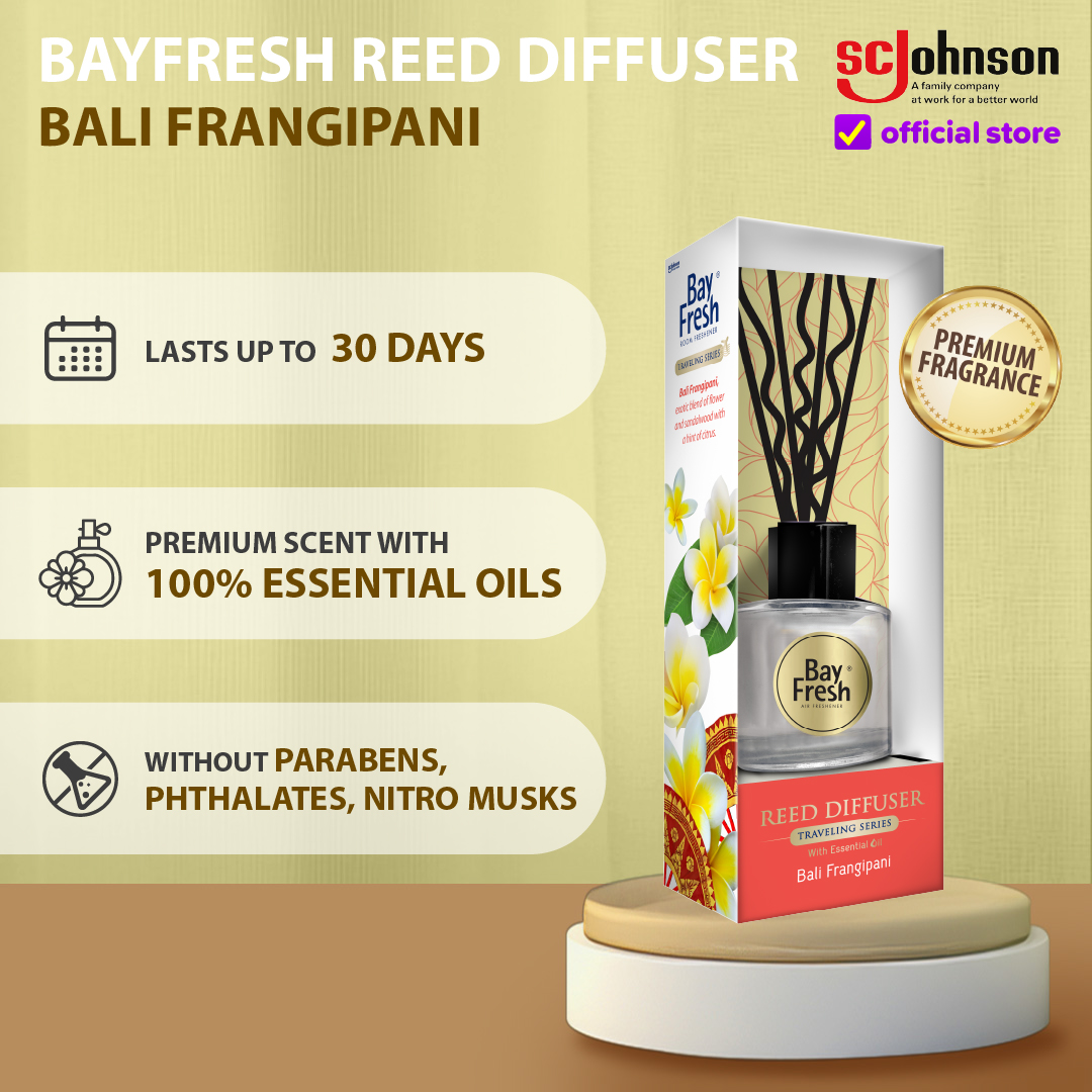 Bayfresh Reed Diffuser Travelling Series Pengharum Ruangan Bali Frangipani