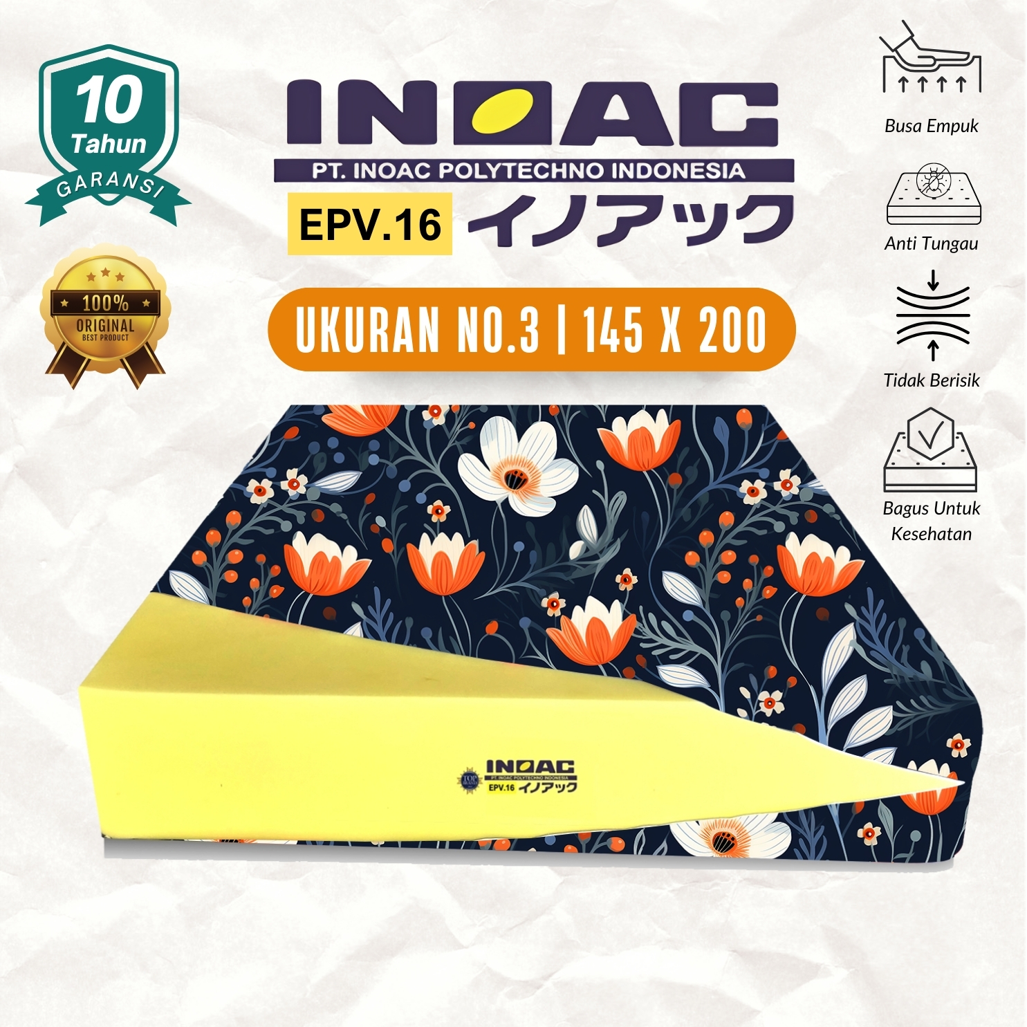 Kasur Busa INOAC EPV Original Density 16 Garansi Resmi 10 Tahun