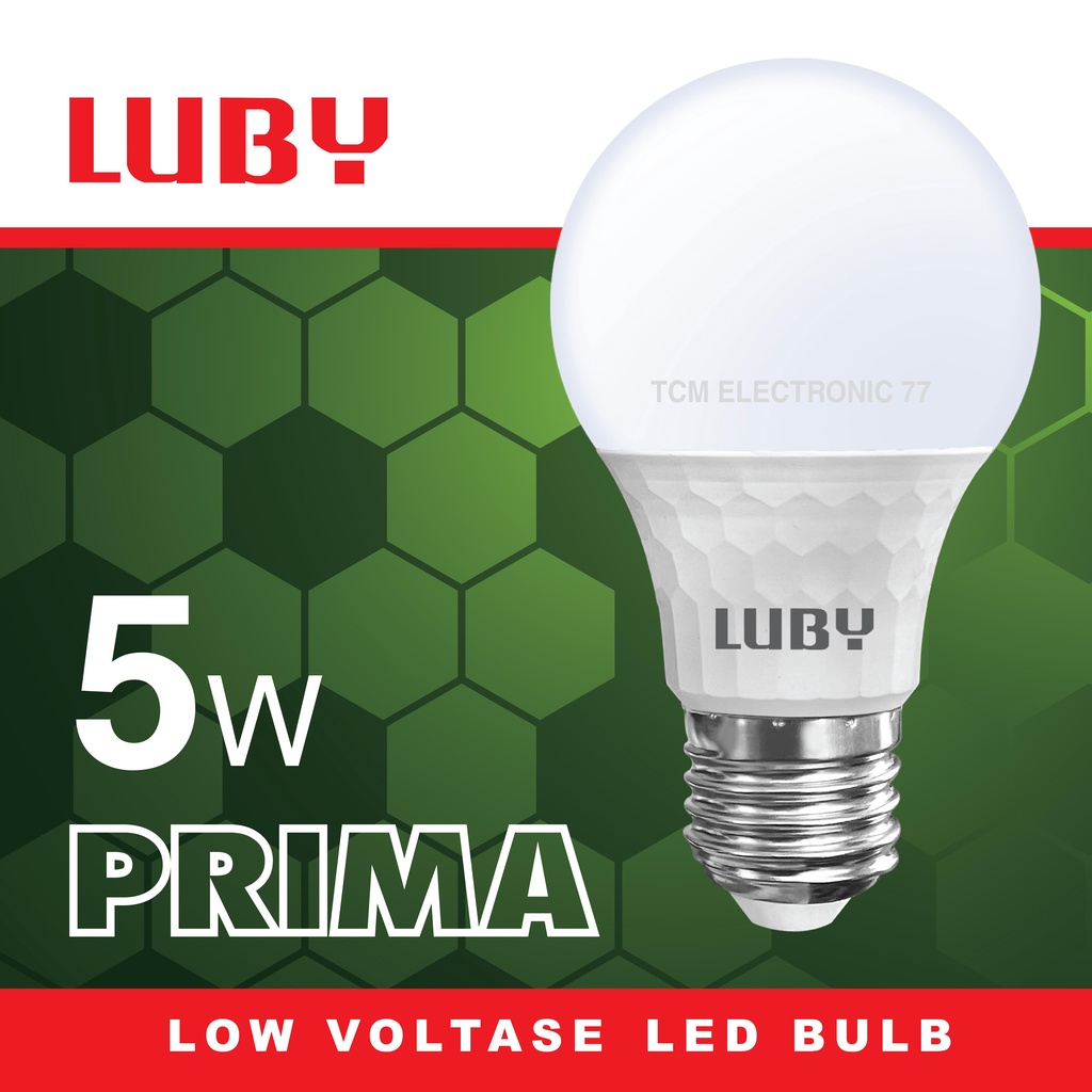 Lampu Bohlam LED LUBY Prima 3W 5W 7W 9W 12W 15W 18W 24W Watt Bohlam Bulb cahaya putih Cool Daylight CDL 6500K E27