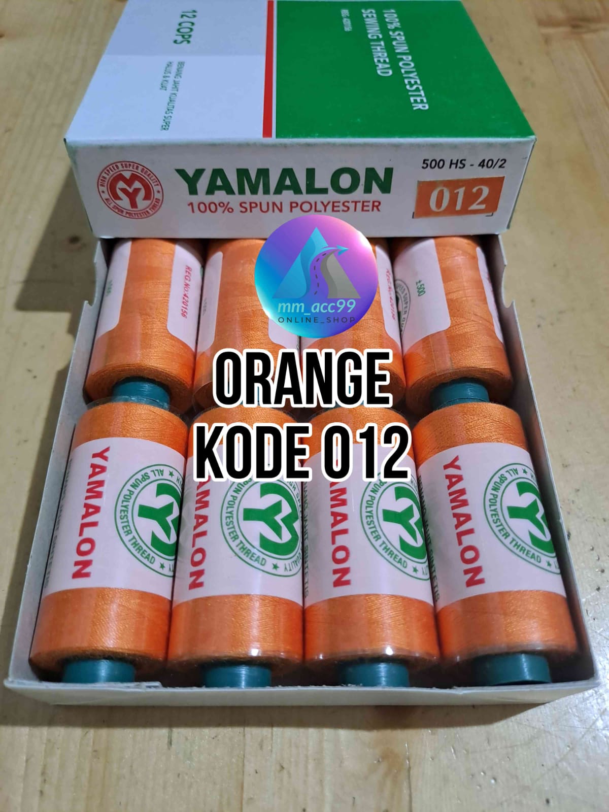 COD Benang Jahit Yamalon 500 yard warna warni isi 12pcs / benang jahit warna lengkap / benang jahit yamalon grosir