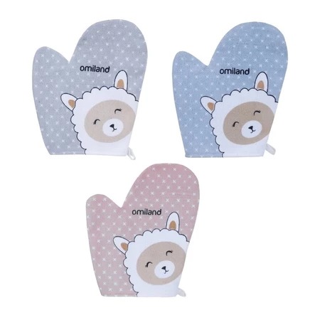 Omiland Waslap Tangan Bayi Isi 3 Alpaca Series - OTW1002