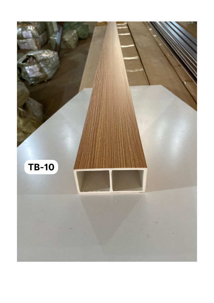 Partisi Hollow kisi kisi WPC kotak 5cm x 10cm panjang 290cm Pembatas Dinding Motif Kayu - WALL PANEL PVC Aesthetic Modern