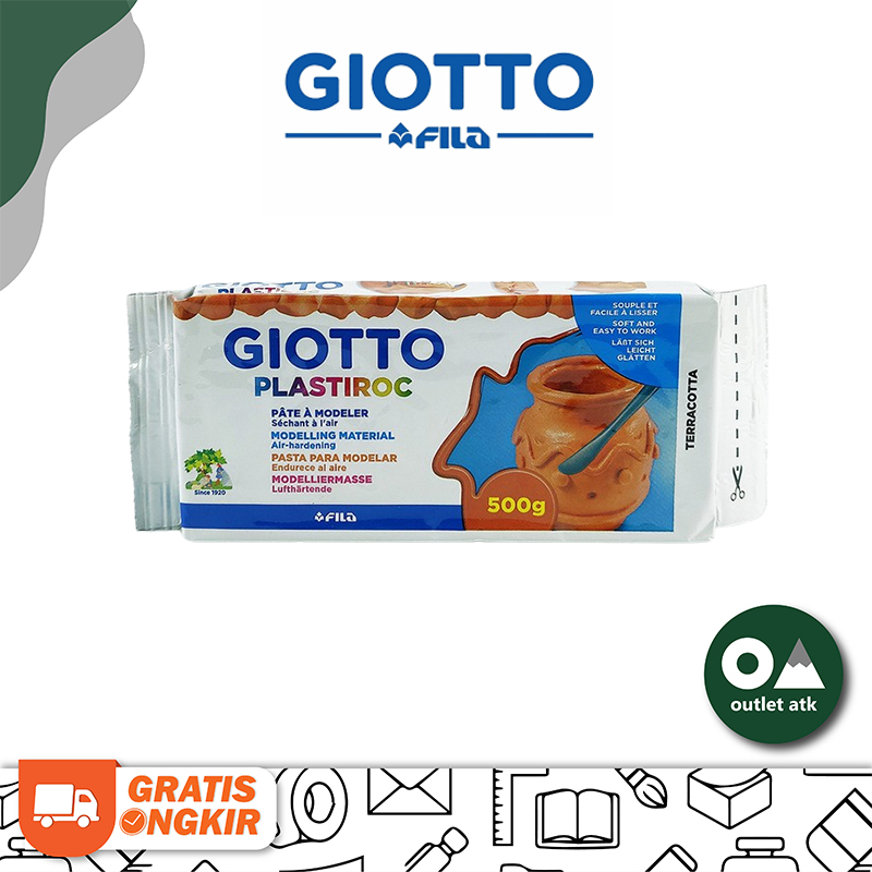 Tanah Liat Giotto Plastiroc Terracota 500g Modeling Clay Coklat