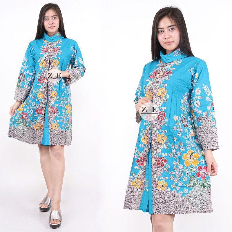 Review Baju Atasan Wanita Modern Terbaru Dress Batik  Tunik  