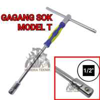 HANDLE SOCKET T 1/2″ SLIDING JETJO STANG SOK TEE GAGANG KUNCI SOK TEE CRV 30CM HANDLE 12″