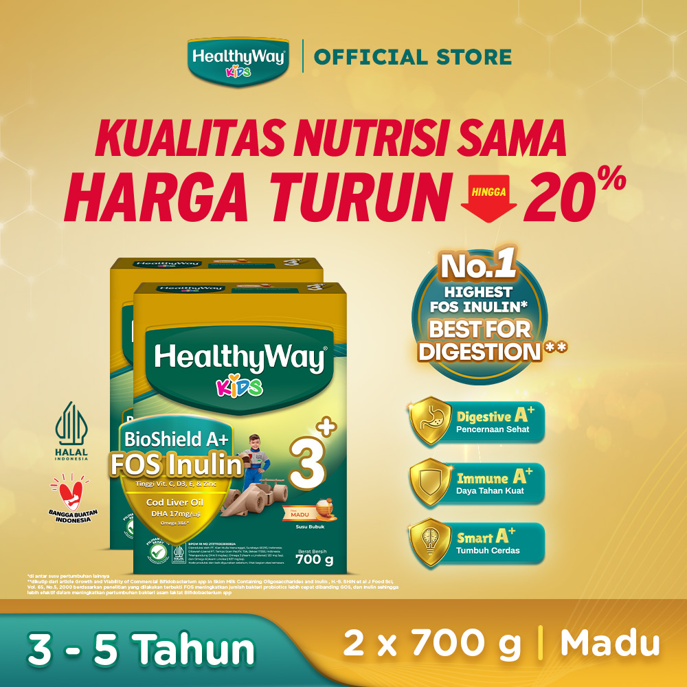 HealthyWay KIDS 3+ MADU /700G - 2 BOX - Exp : 08.2027
