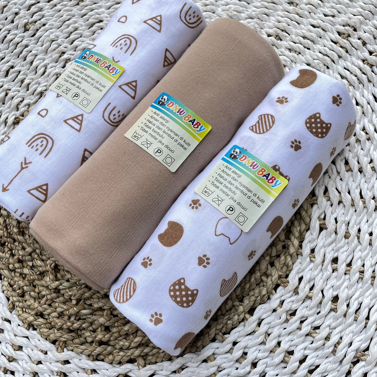 3 PCS Pernel Bayi Series Coklat Kualitas Premium Ukuran 90x110cm Asyam baby