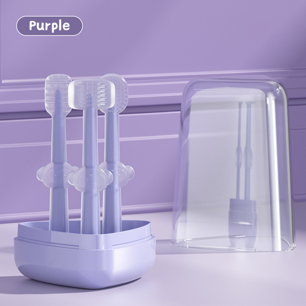 DreamBaby 3in1 Sikat Lidah Bayi Pembersih Lidah Silikon bayi Sikat Gigi Bayi 0-18 bulan