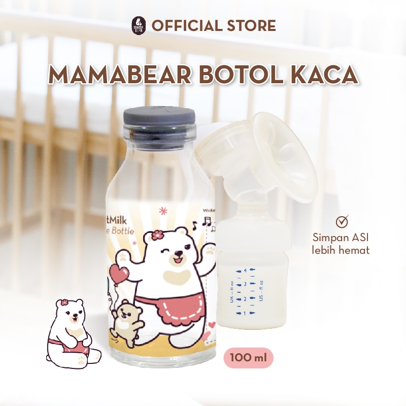 MamaBear ASI Glass Bottles - Botol Tempat Minum Perlengkapan Ibu Menyusui