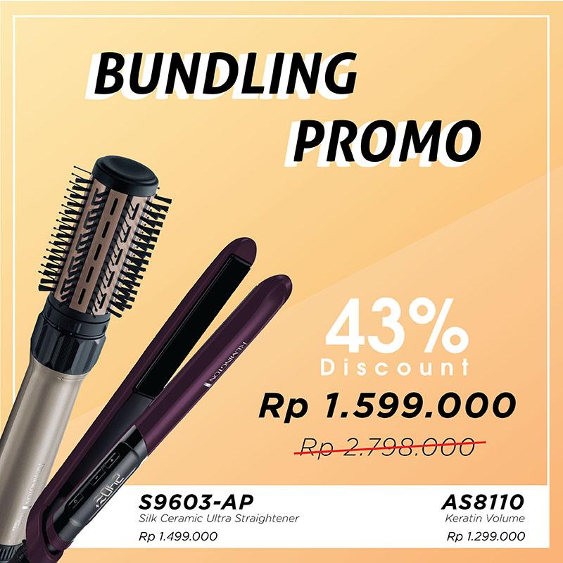 Bundling Promo Catokan Remington S9603 Silk Ceramic Ultra - Keratin Volume AS8110