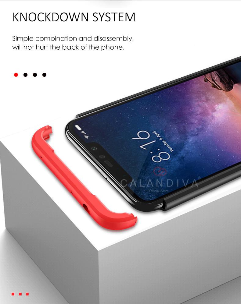 Calandiva Hard Case Xiaomi Redmi Note 6 Pro (6.26 Inch) Casing Premium Front Back 360 Degree Full Protection Januari 2019 - 5 Calandiva Hard Case Xiaomi Redmi Note 6 Pro (6.26 Inch) Casing Premium Front Back 360 Degree Full Protection - 5