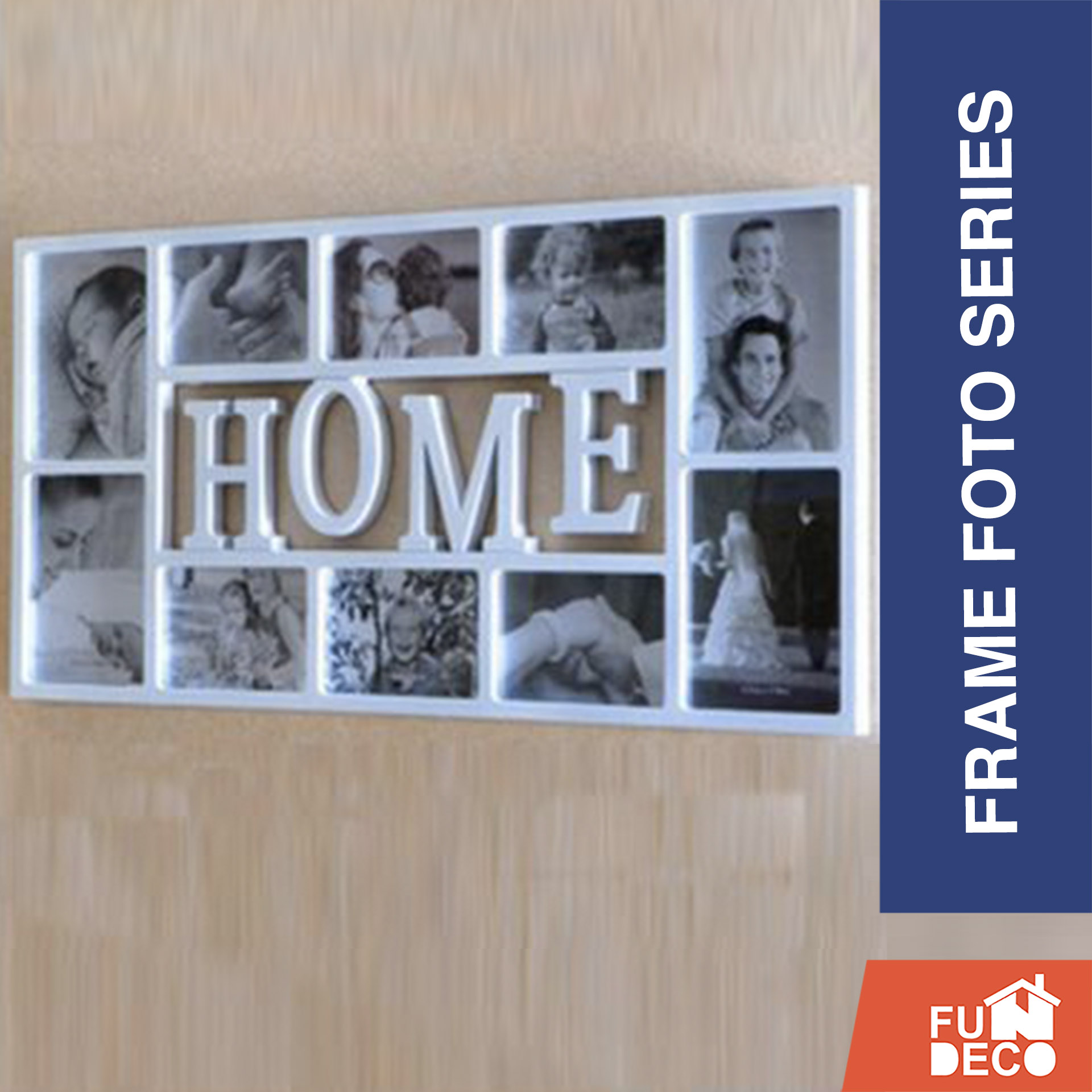 Frame Foto Family 10 Slot Foto Bingkai Foto Keluarga Ukuran 3R Dan 4R Hiasan Dinding Aesthetic