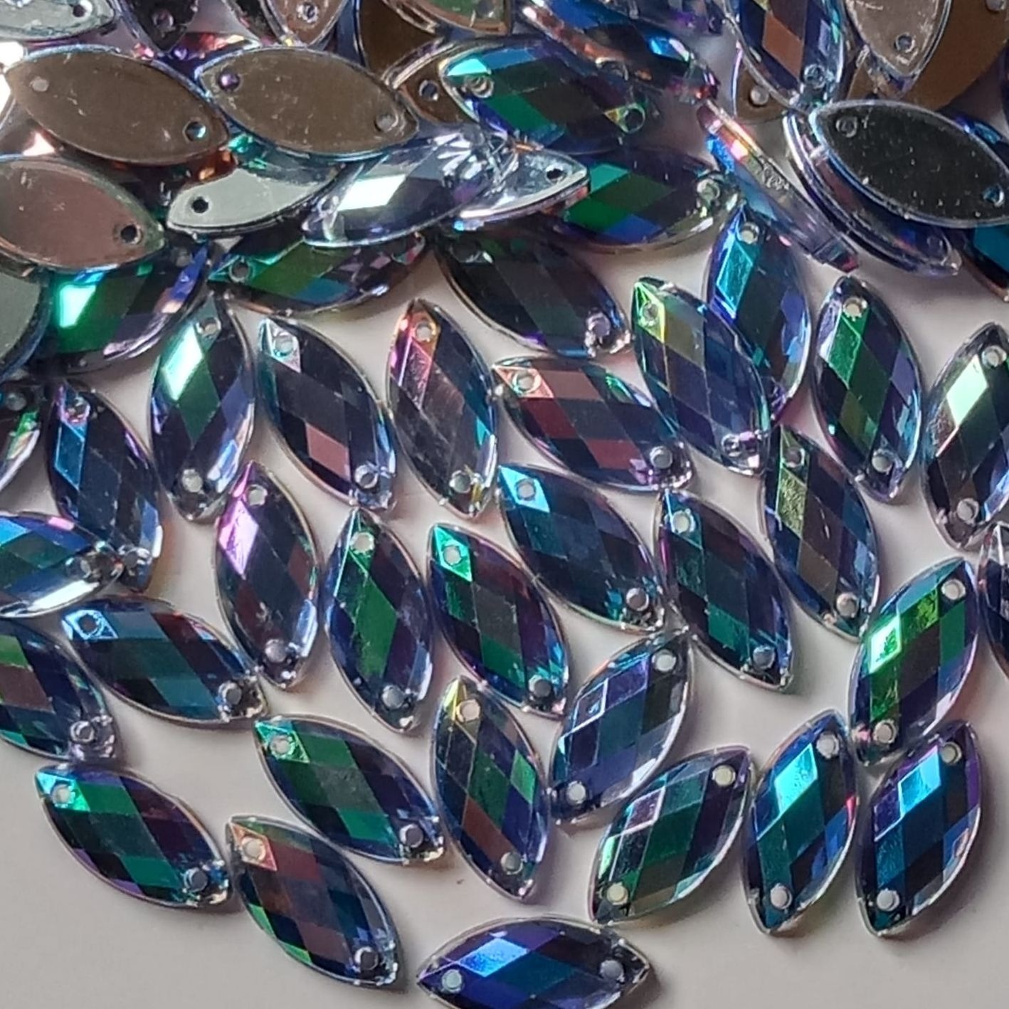 payet diamond kristal 3D akrilik jahit grade A mata Taiwan premium 6x12 per lusin