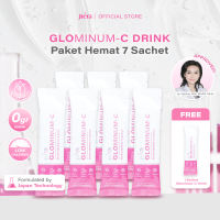 JIERA Glominum-C Drink | Paket 7 Sachet FREE 1 PCS | Minuman Glutathione & Collagen Drink | With White Tomato untuk Membantu Mencerahkan dan Meratakan Warna Kulit