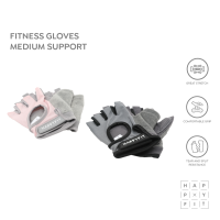 HAPPYFIT Fitness Gloves Medium Support - Sarung Tangan Olahraga Fitness Gym