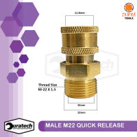 Quick release adaptor jet cleaner (1/4″ female M22/15 male thread) - Adapter gun jet cleaner adaptor quick release 1/4″ female dan male M22